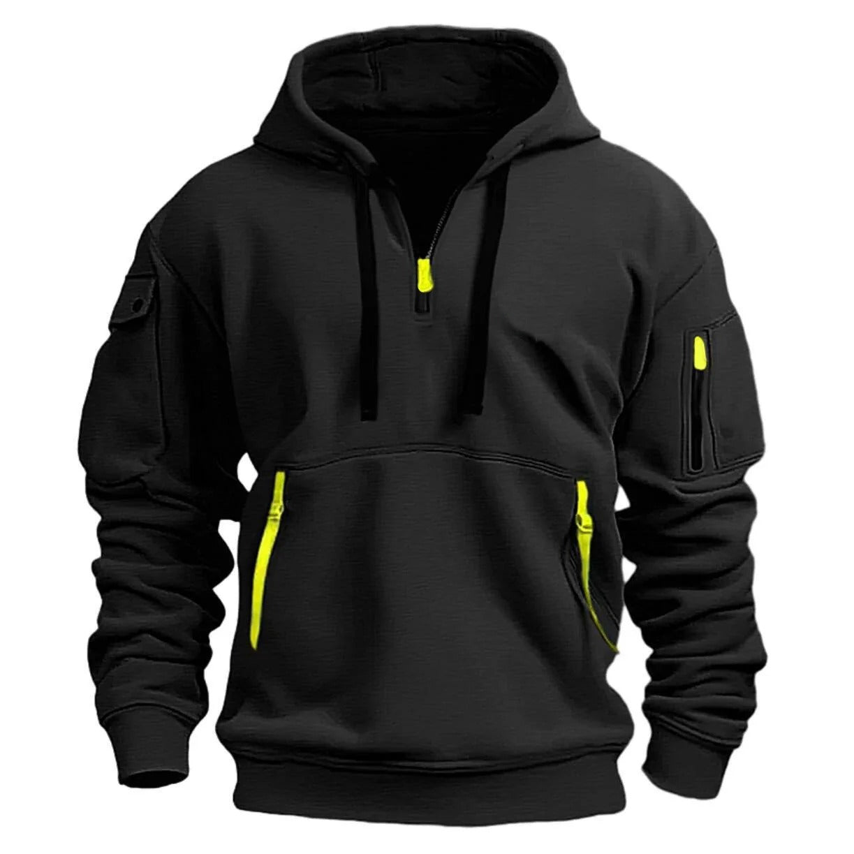 Half-zip hoodie for men