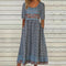 Abigail – youthful midi dress with a round neckline