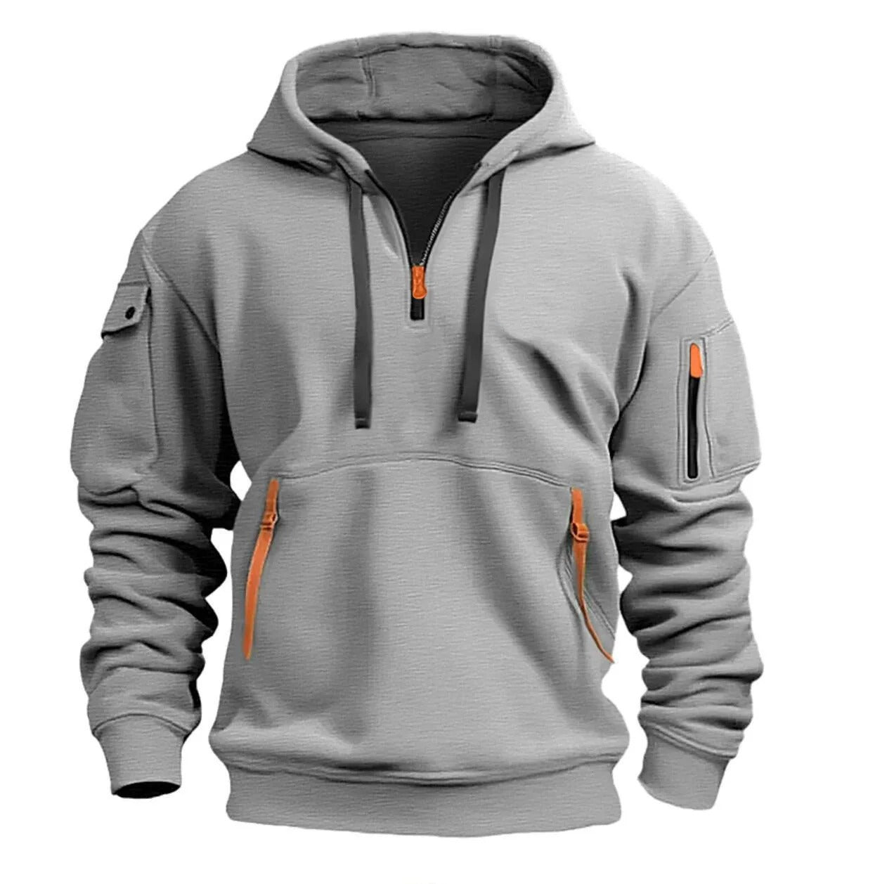 Half-zip hoodie for men