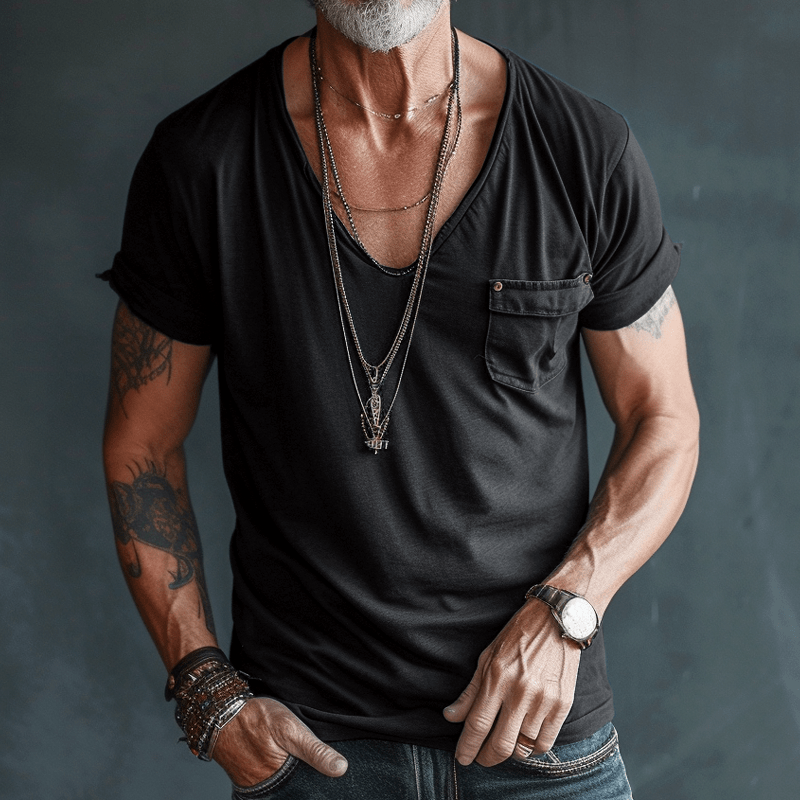 Men's - Cargo T-Shirt - Comfortable Cotton - Casual Style for Everyday Wear - Essential Wardrobe Staple