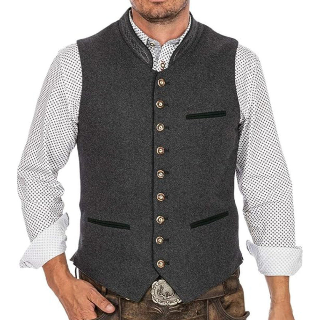 Jack | Gray Traditional Vest | Warm
