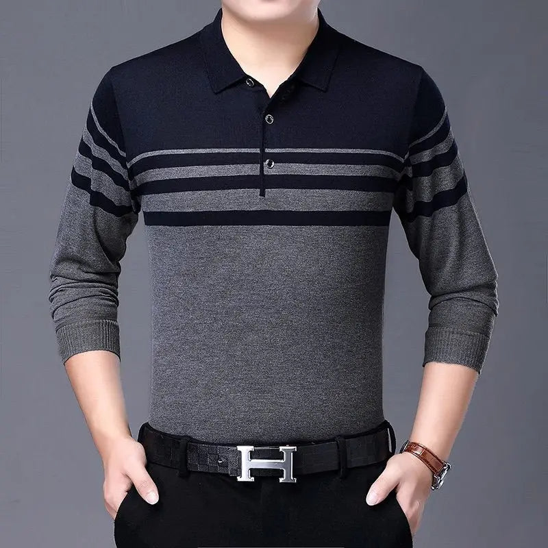 Norin - Fashionable sweater with stripes for men