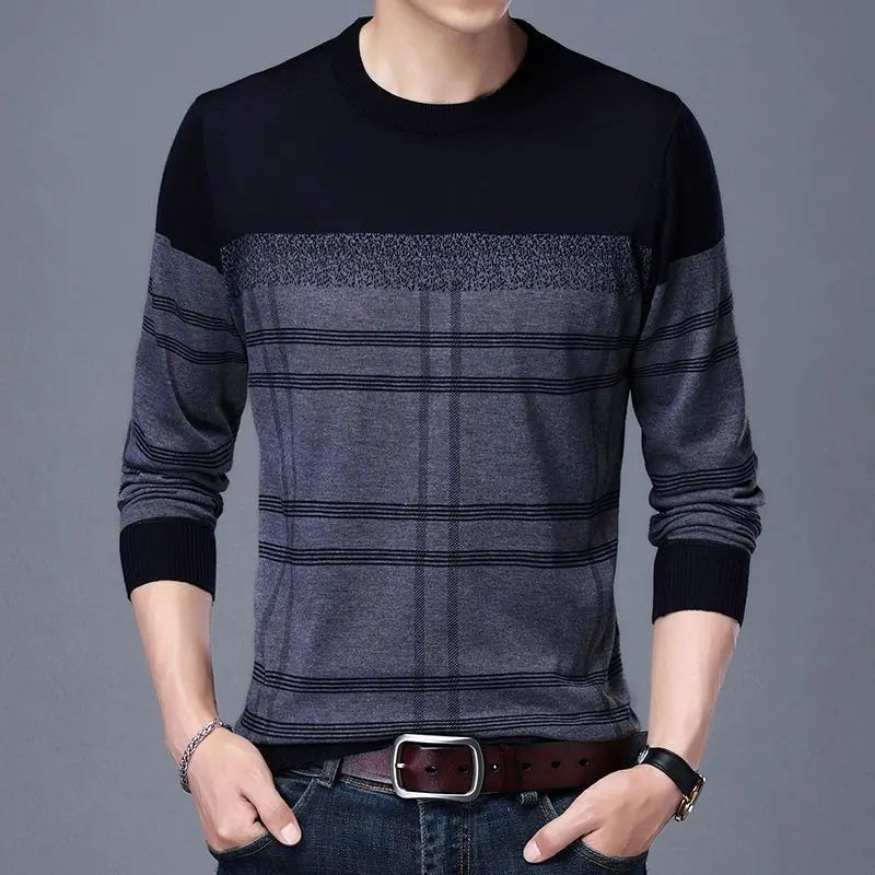 Norin - Fashionable sweater with stripes for men