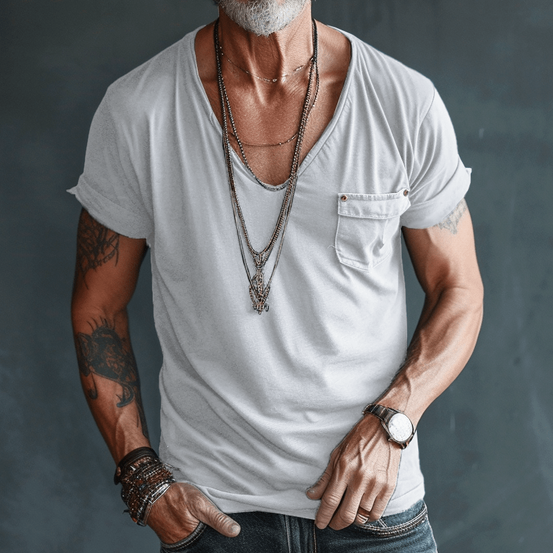 Men's - Cargo T-Shirt - Comfortable Cotton - Casual Style for Everyday Wear - Essential Wardrobe Staple