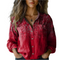 Women's - Vintage Printed Blouse - Unique Style for Casual Outfits - Trendy and Comfortable Design