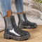 Women's Platform Ankle Boots - Glitter Finish - Chunky Heel - Lace-Up Stylish Footwear