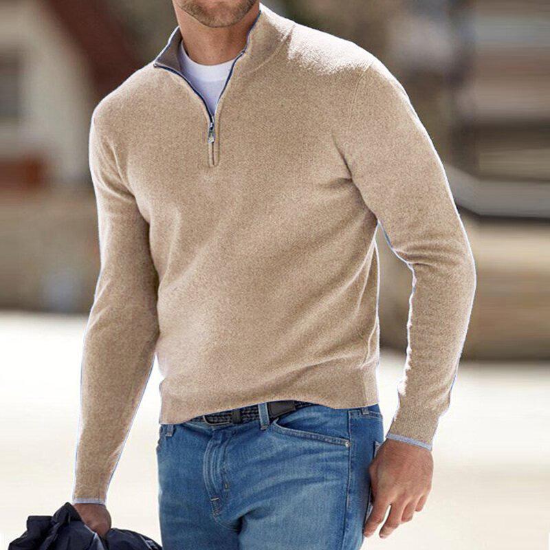 Comfortable men's sweater with zipper | Perfect for all seasons