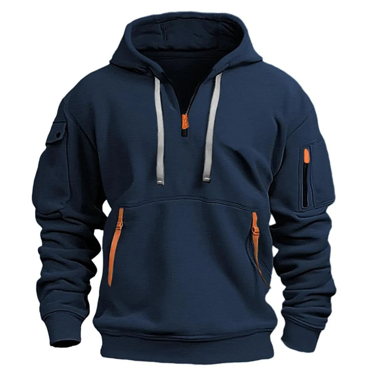 Half-zip hoodie for men