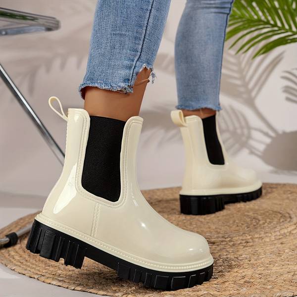 Women's Platform Ankle Boots - Glitter Finish - Chunky Heel - Lace-Up Stylish Footwear