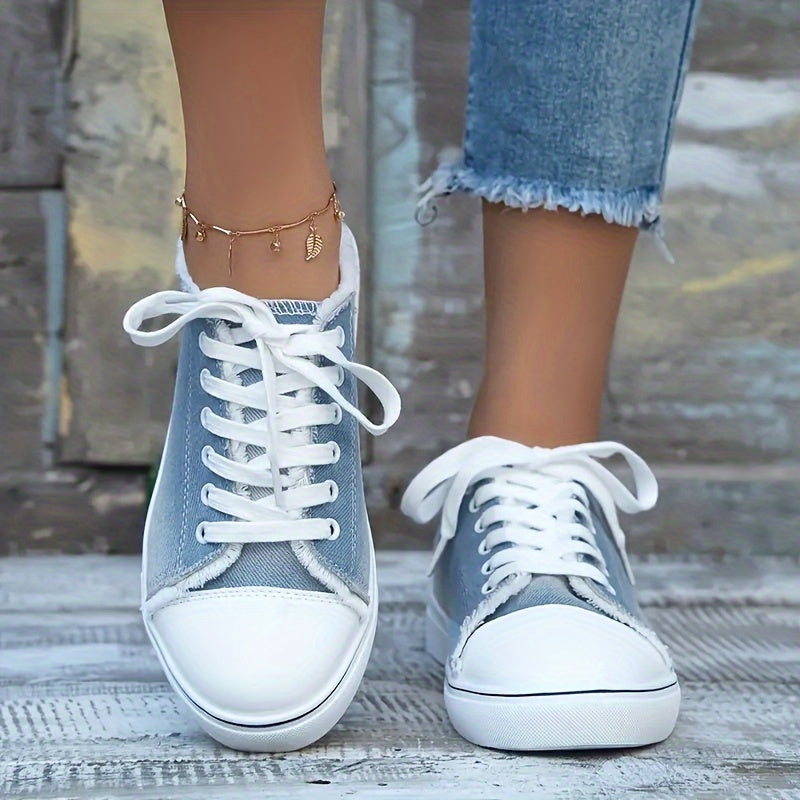 Tassel Design Denim Flat Shoes for Women