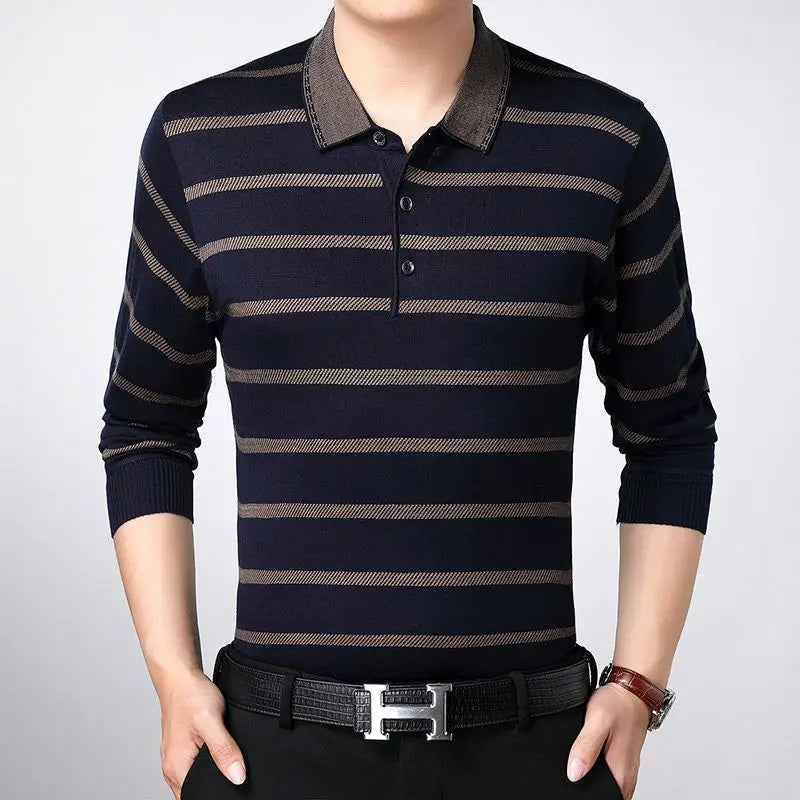 Norin - Fashionable sweater with stripes for men