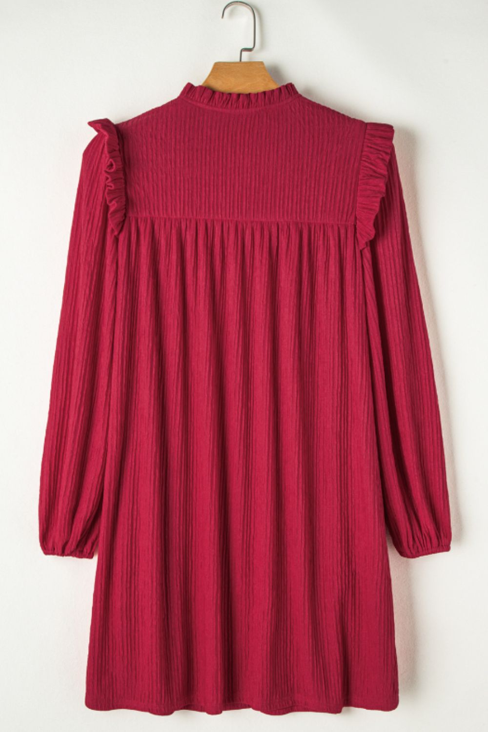 Danissa - Long sleeve dress with ruffles and notches