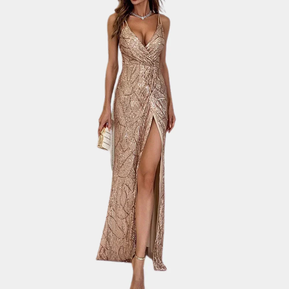Mathilde Elegante maxi dress - floor length dress with shoulder straps