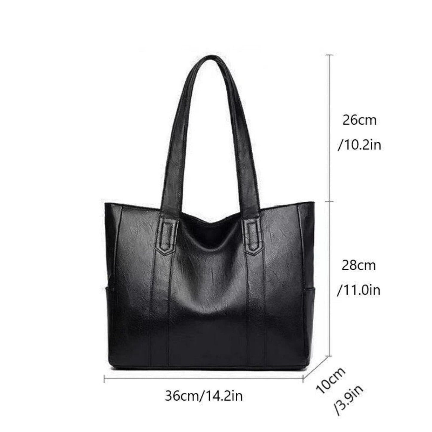 Vintage Leather Shoulder Bag - Classic - Fashionable Women - For Every Day