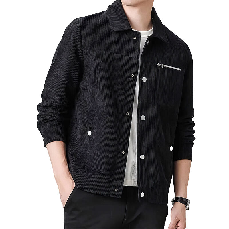 High-quality men's classic velvet transition jacket