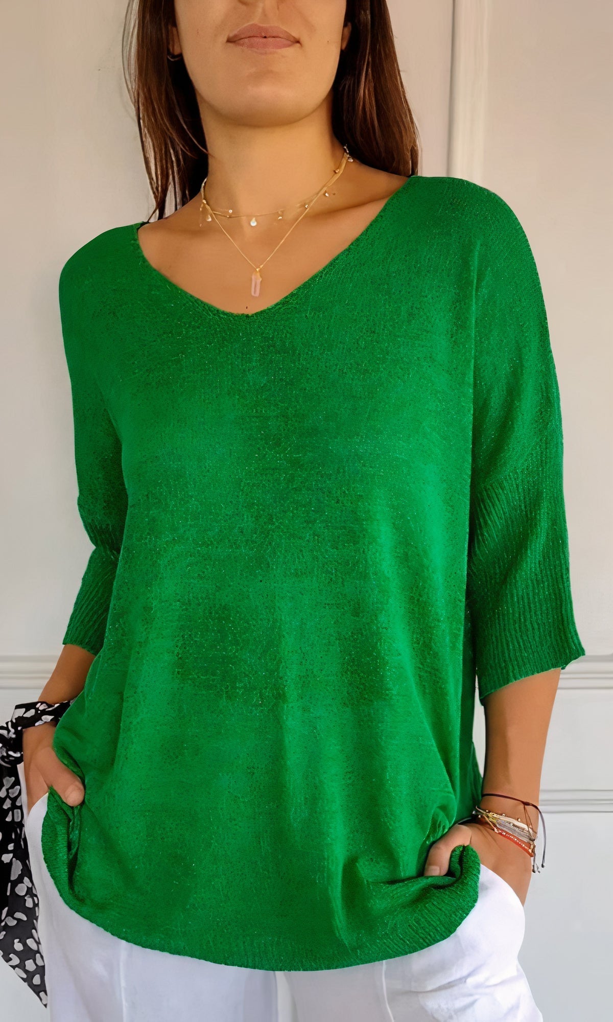 V-neck knitted top - Evi
