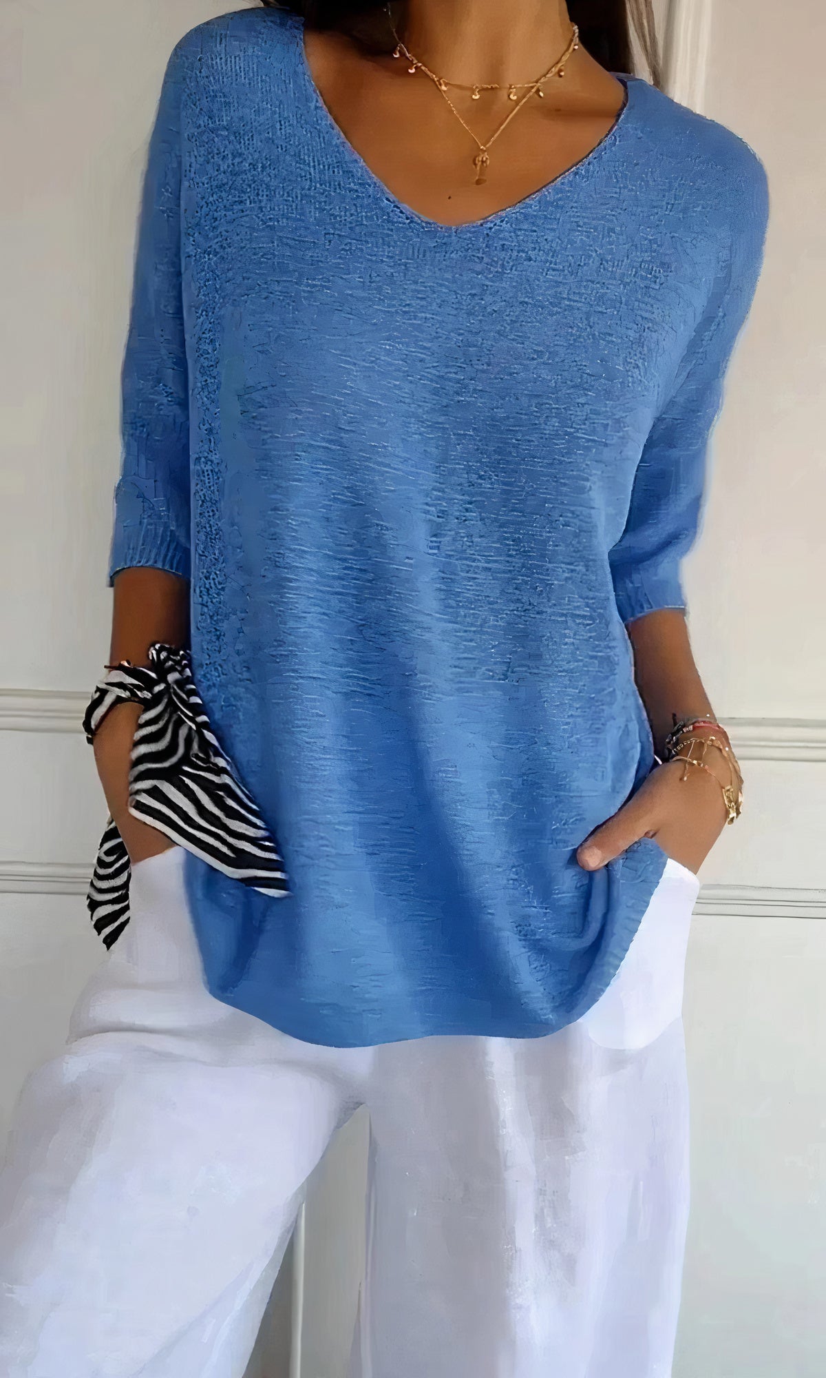 V-neck knitted top - Evi