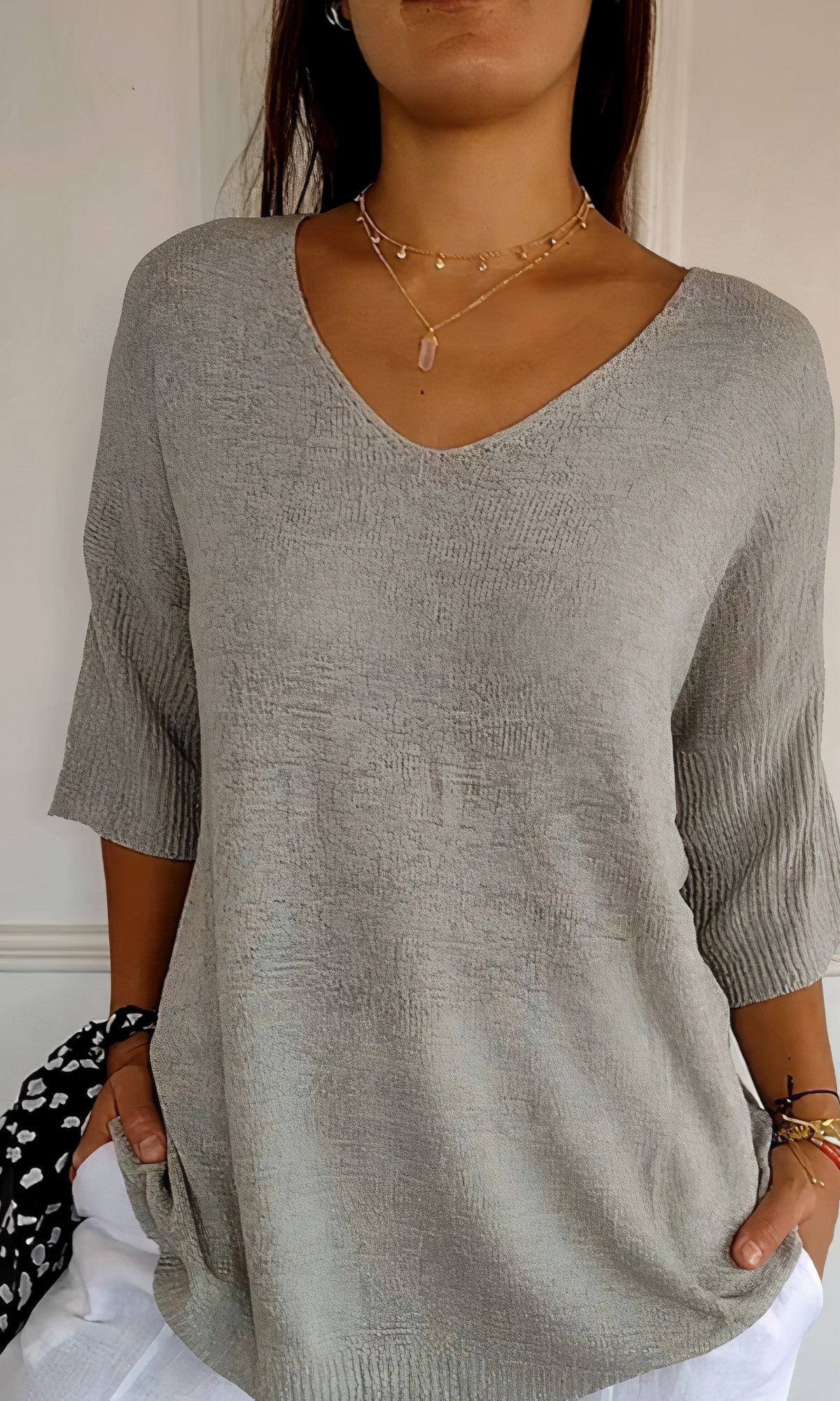 V-neck knitted top - Evi