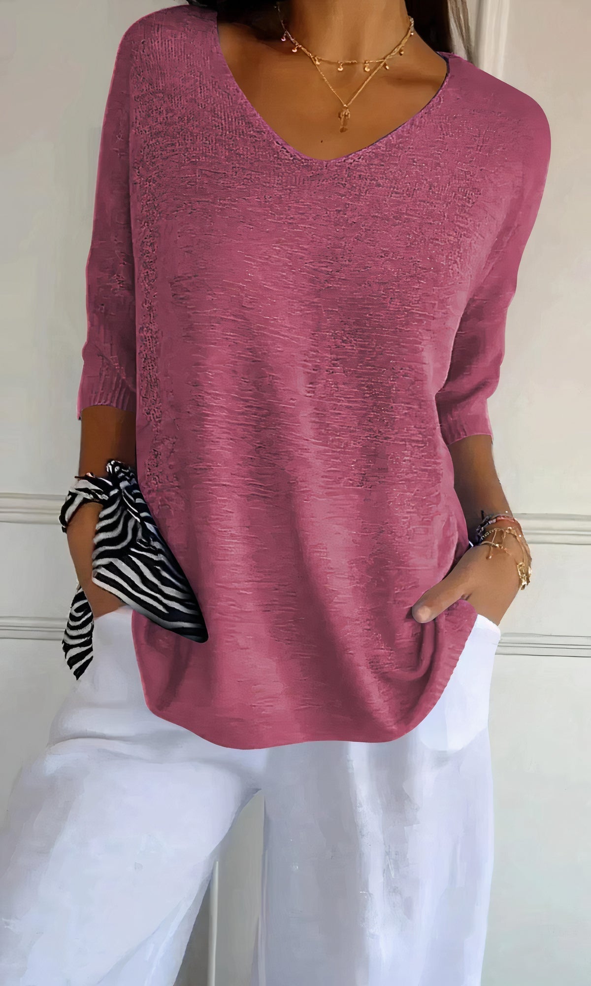 V-neck knitted top - Evi