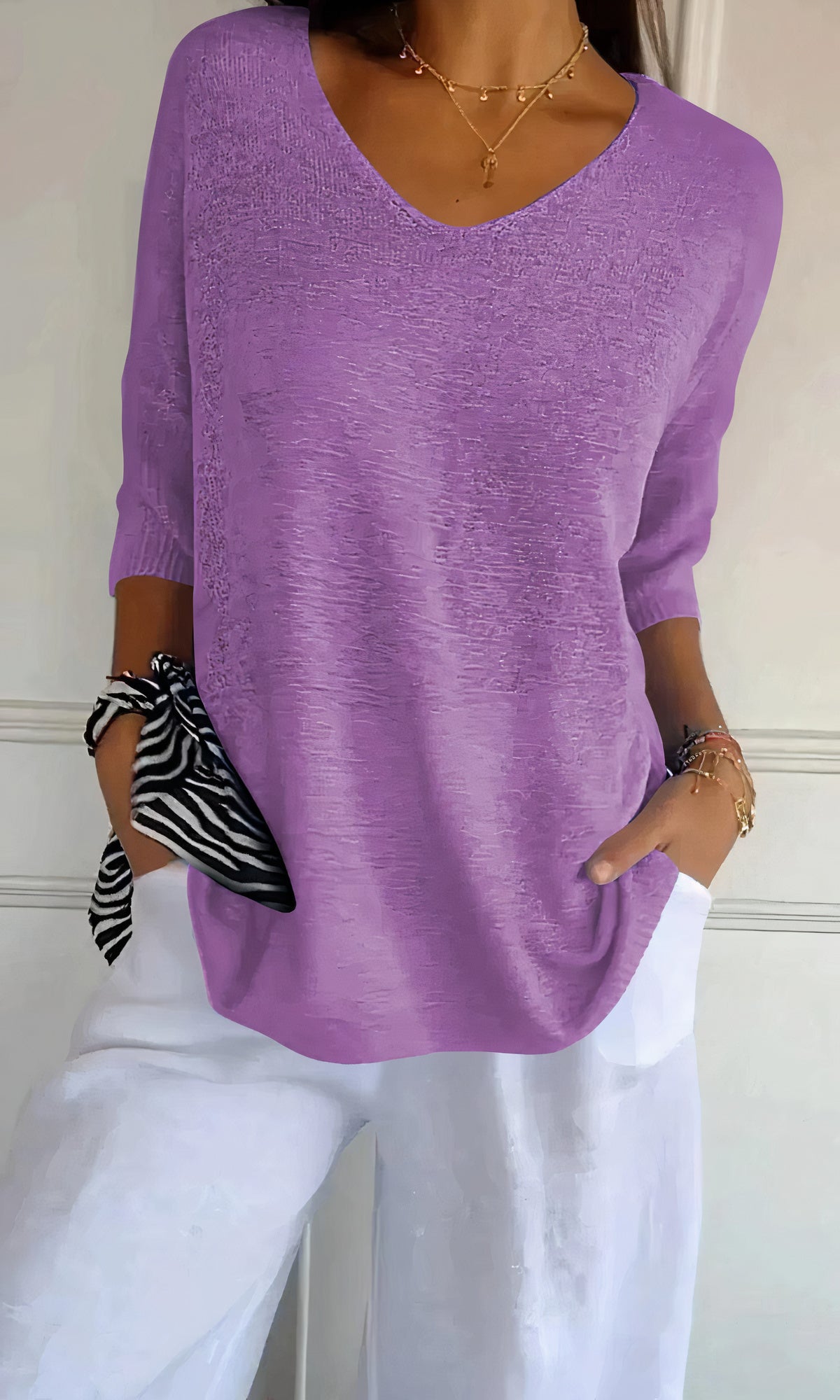 V-neck knitted top - Evi