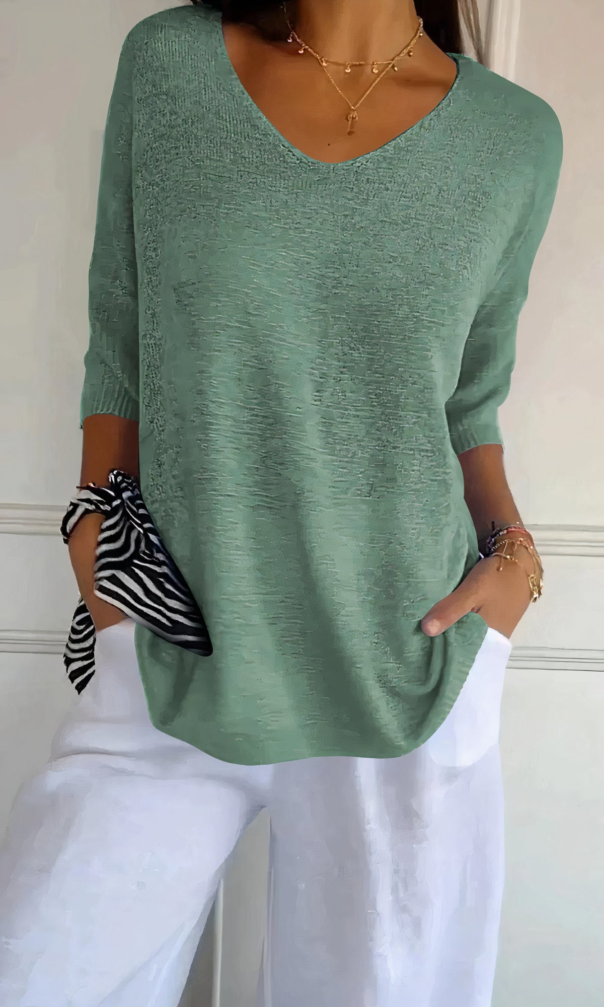V-neck knitted top - Evi
