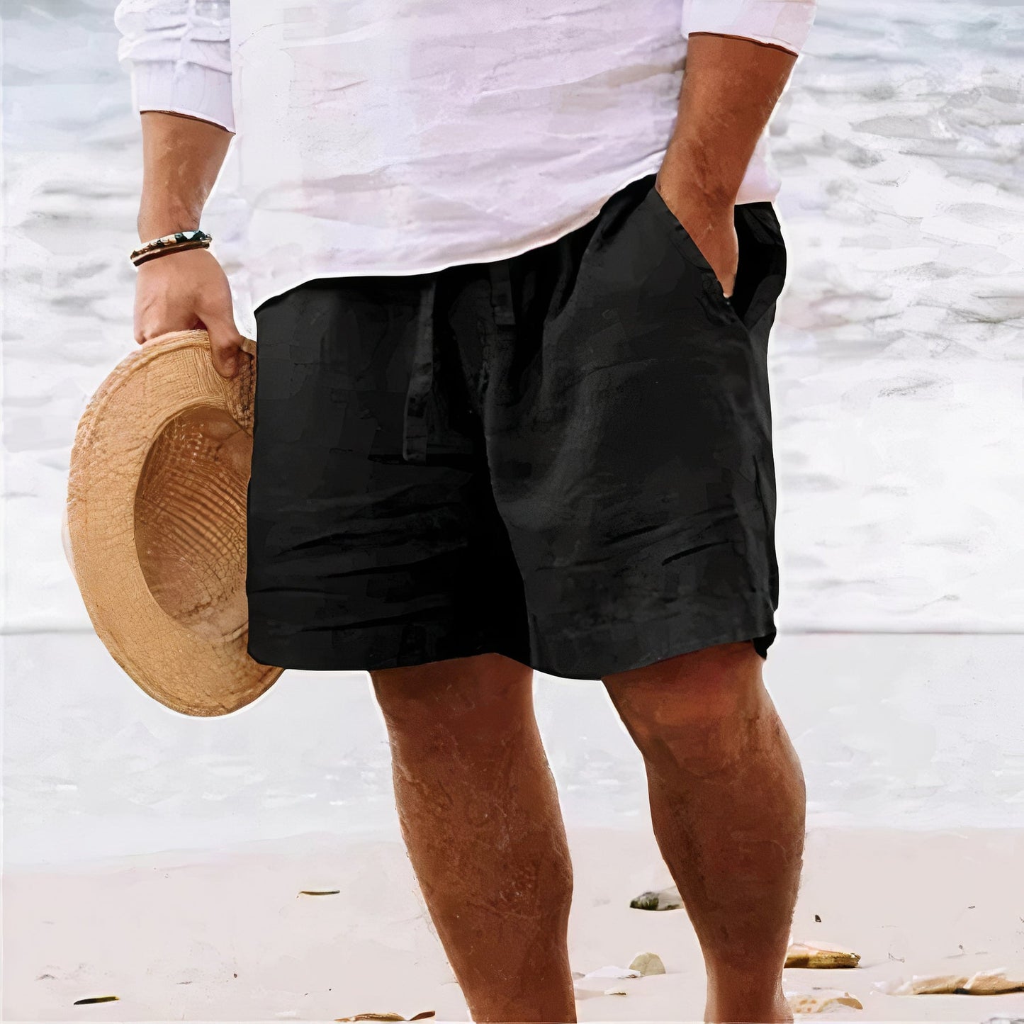 Günther - Breathable linen shorts