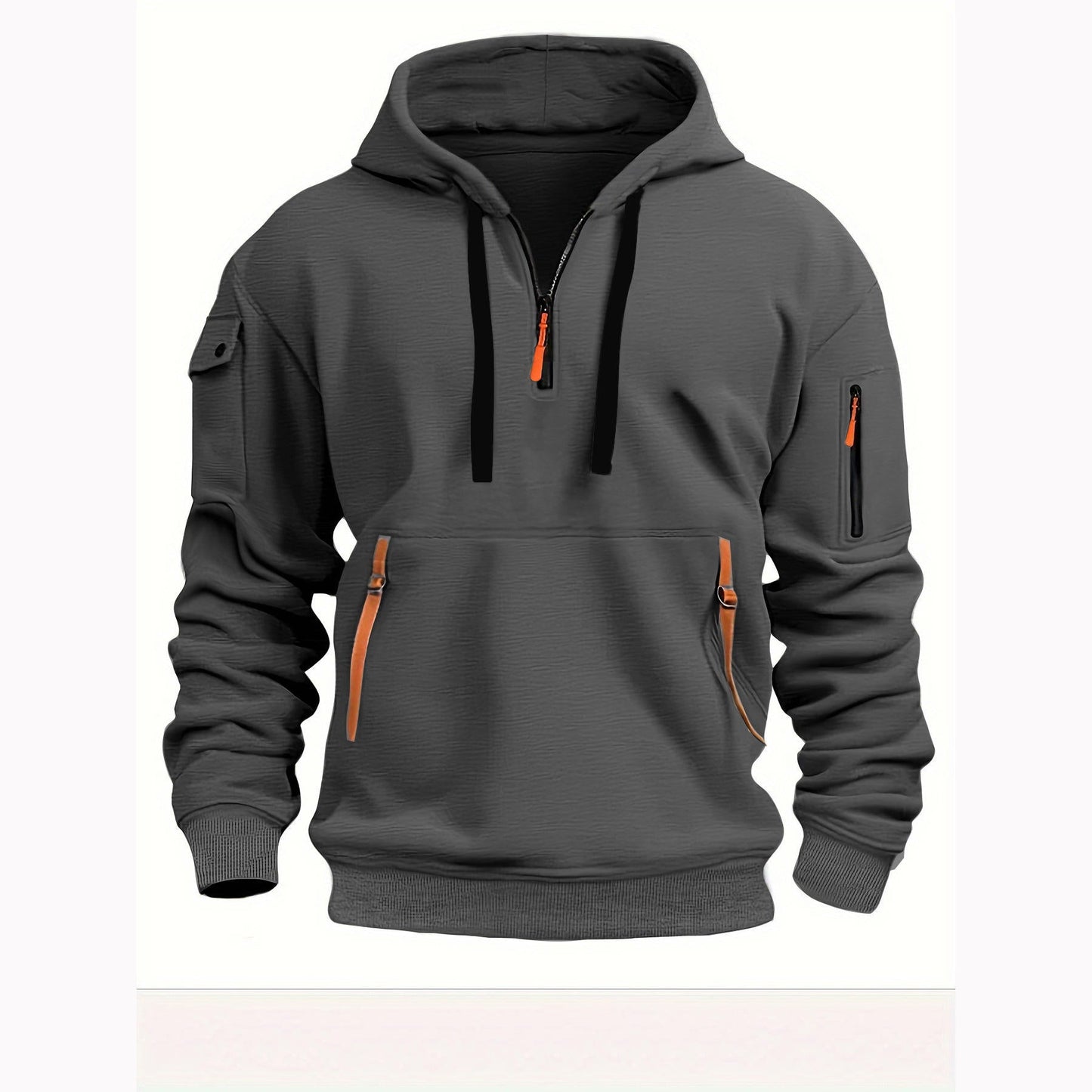 Half-zip hoodie for men