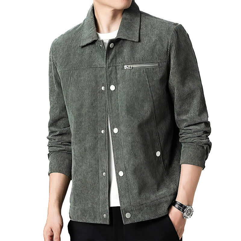 High-quality men's classic velvet transition jacket