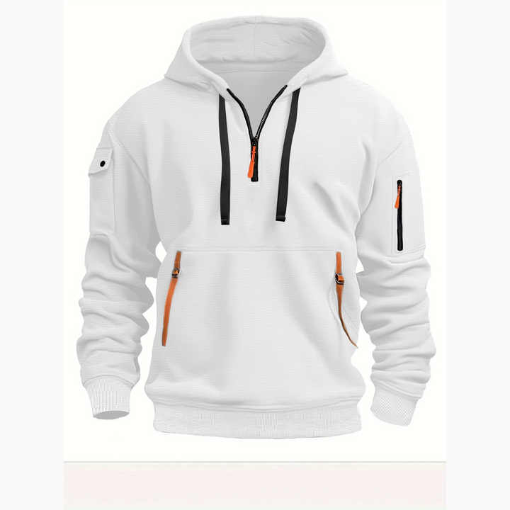Half-zip hoodie for men