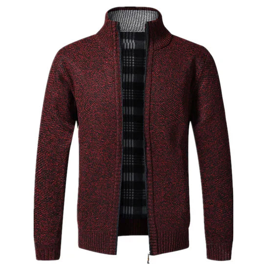 Enrich - Knitted fleece jacket in cotton