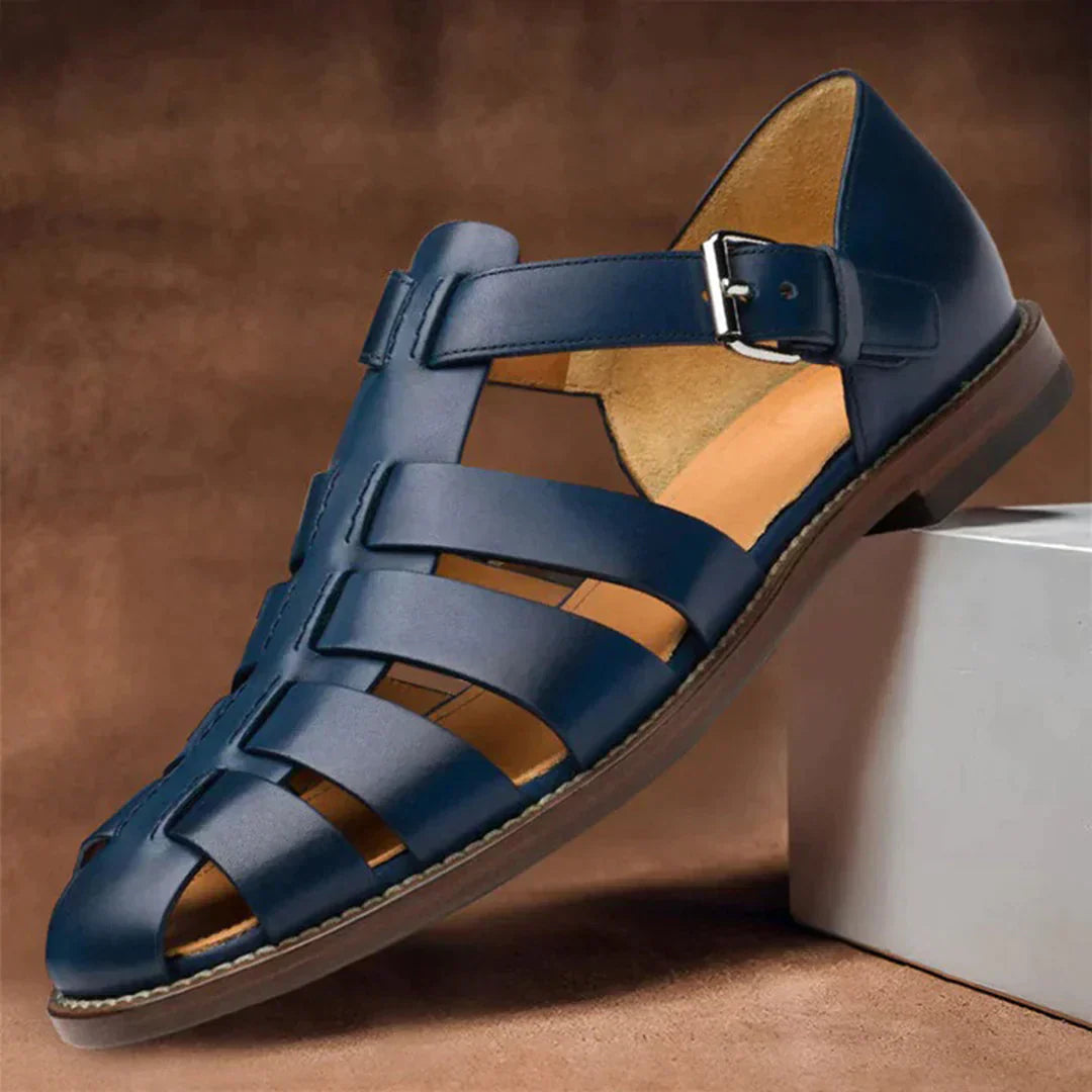 Hubert - Leather summer sandals for men