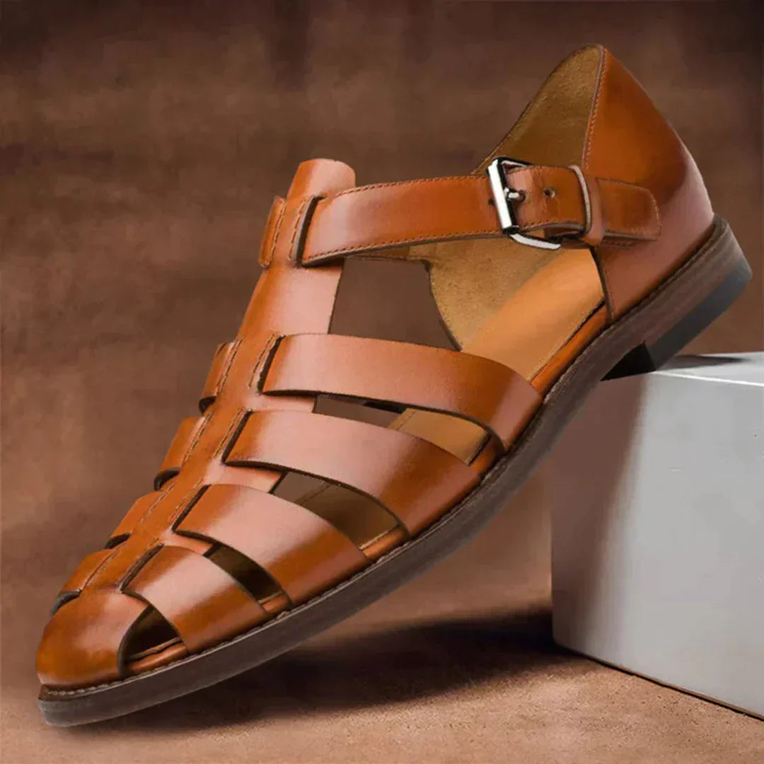Hubert - Leather summer sandals for men