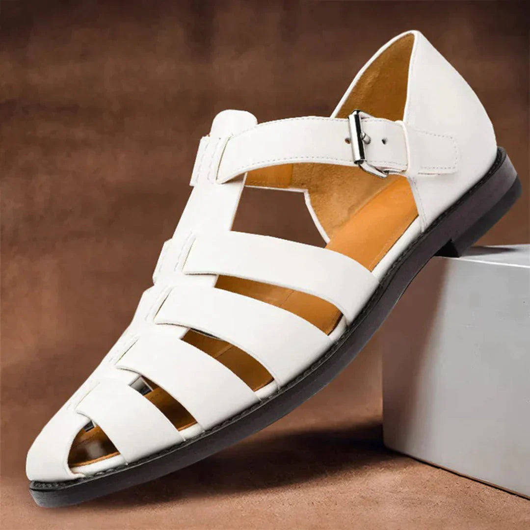 Hubert - Leather summer sandals for men