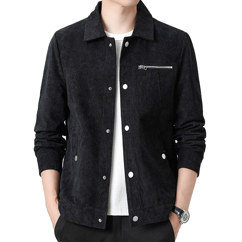 High-quality men's classic velvet transition jacket