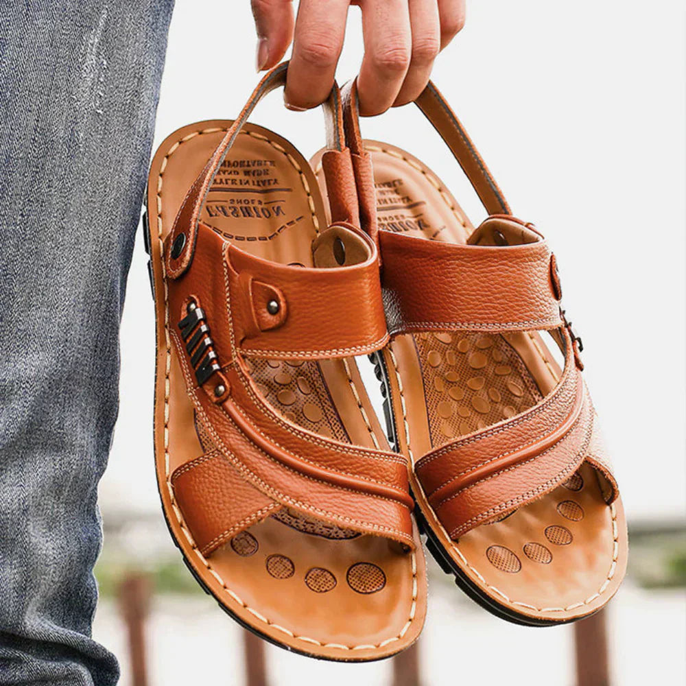 Abram Sandals | Men’s Durable Breathable Sandals with Cushioned Sole and Adjustable Straps