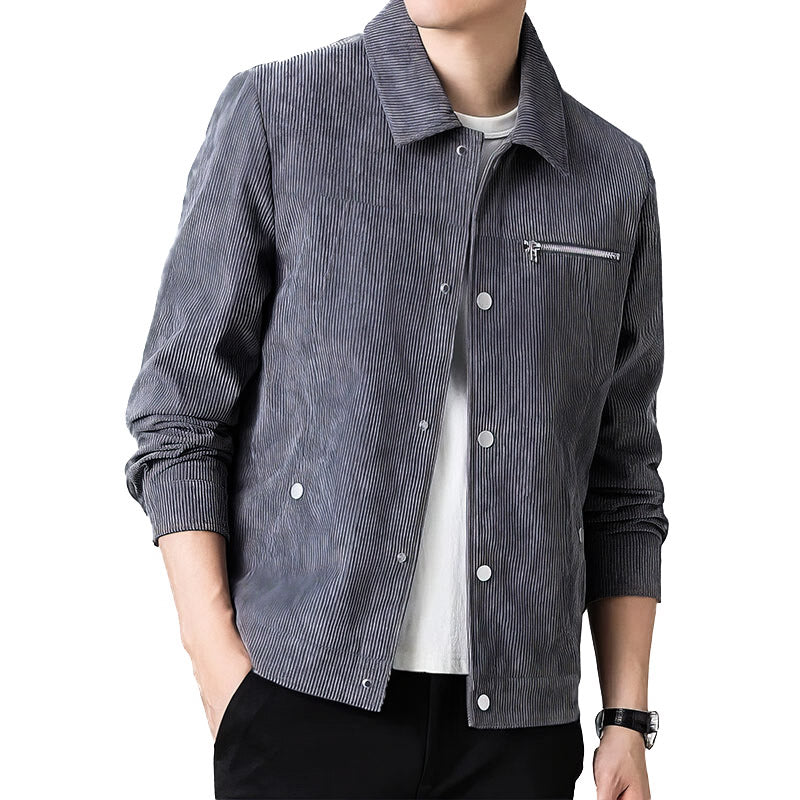 High-quality men's classic velvet transition jacket