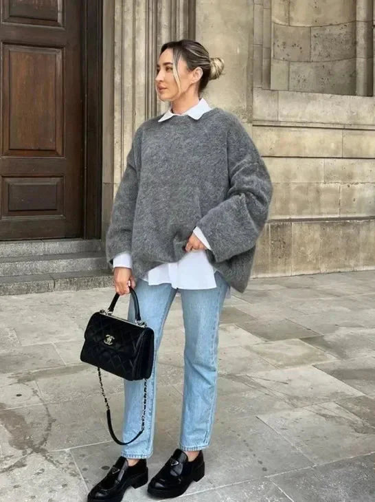 Knit Sweater | Pink | Oversized | Pullover Sweater | Jumper for Ladies