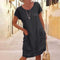 Women's Casual Beach Side Pocket Loose Dress | Mini
