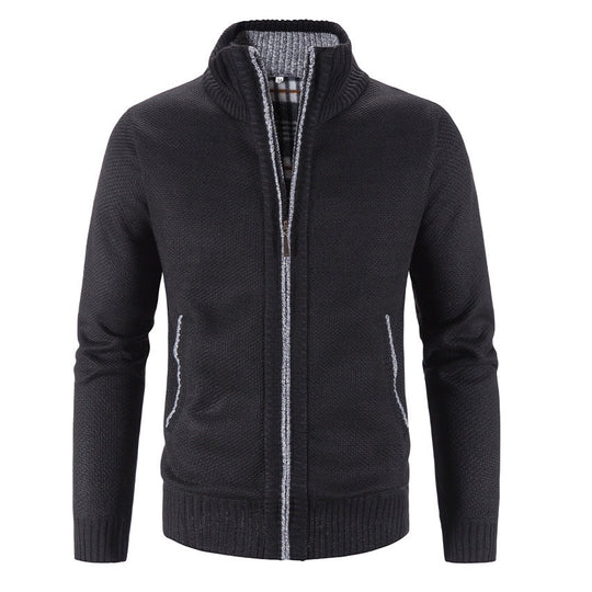 Enrich - Knitted fleece jacket in cotton