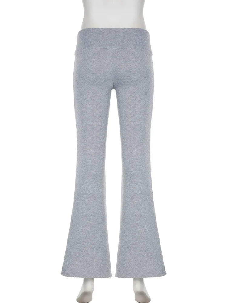 Low Waisted Flared Trousers