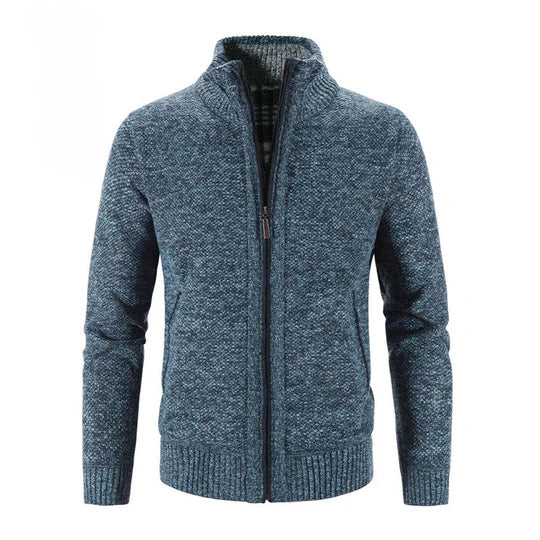 Enrich - Knitted fleece jacket in cotton