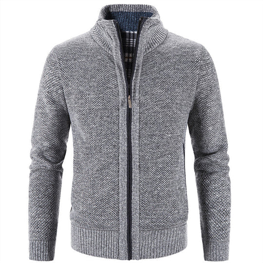 Enrich - Knitted fleece jacket in cotton