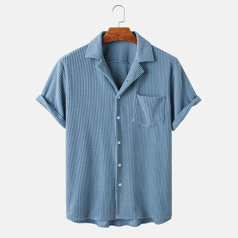 Women's - Waffle Shirt - Soft Cotton Blend - Cosy Layering Essential for Stylish Comfort