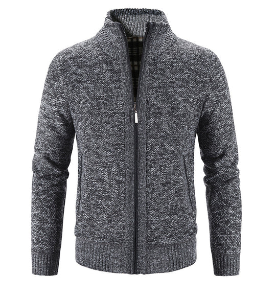 Enrich - Knitted fleece jacket in cotton