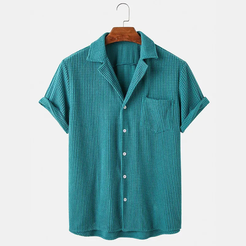 Women's - Waffle Shirt - Soft Cotton Blend - Cosy Layering Essential for Stylish Comfort