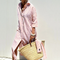 Shirt Dress - Women's Long Sleeve Striped Button-Up Maxi Dress