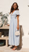 Summer Dress | V-Neck | Puff Sleeve | Maxidress | Sundresses