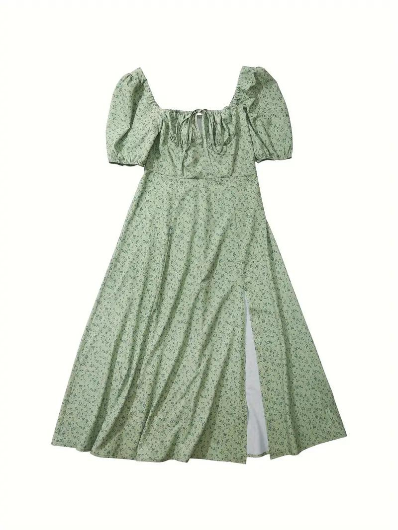 Sundress - Floral - Puff Sleeve - Summer Dress - Maxi Dress