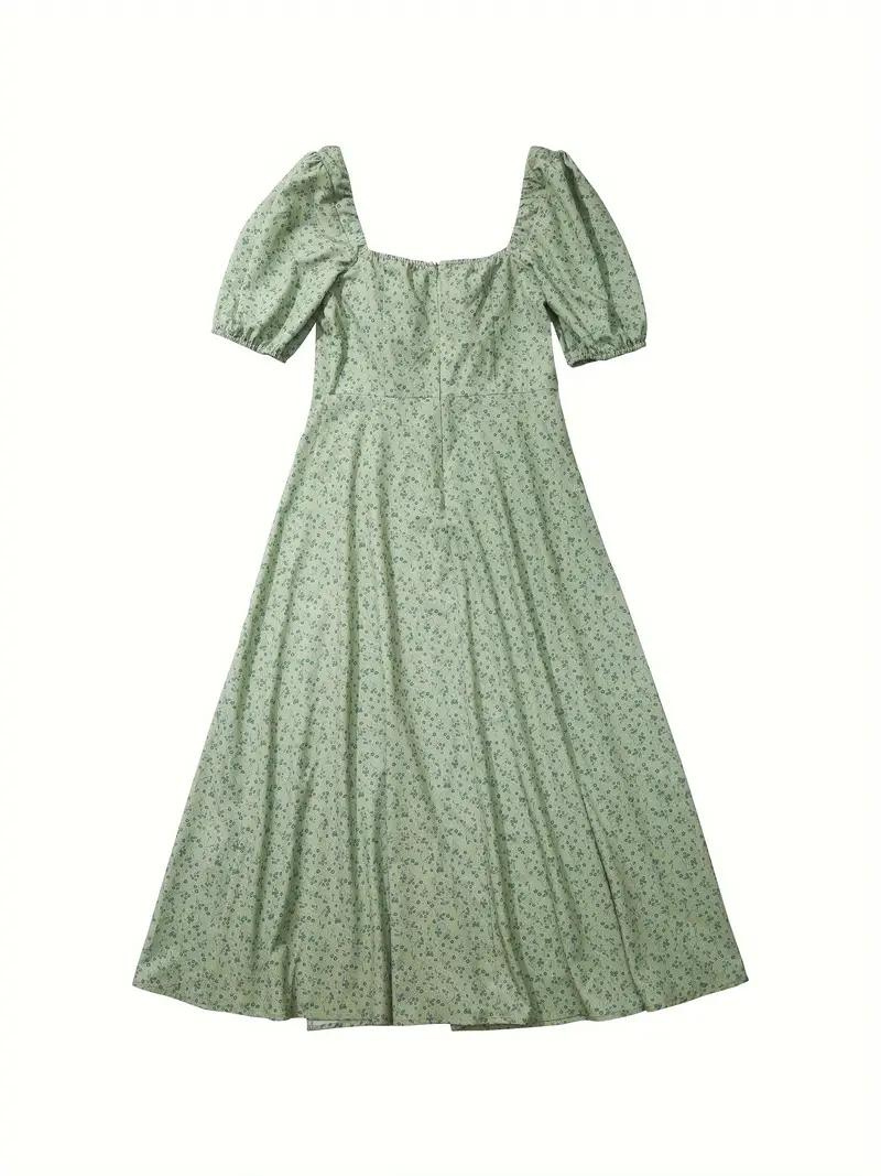 Sundress - Floral - Puff Sleeve - Summer Dress - Maxi Dress