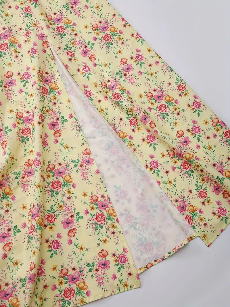 Sundress - Floral - Puff Sleeve - Summer Dress - Maxi Dress